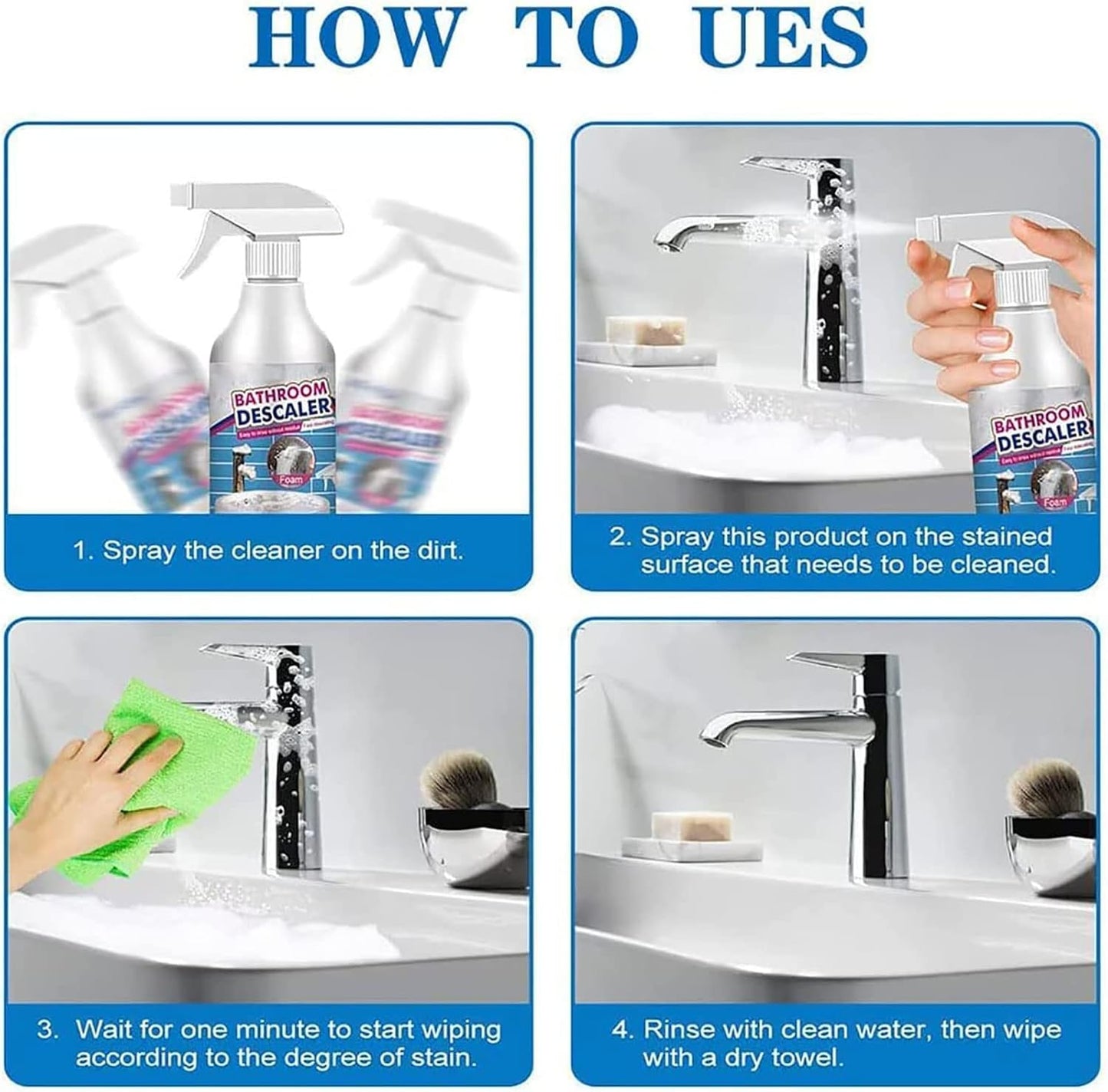 PureShine | Badezimmer-Entkalker-Spray