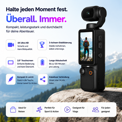 GlideCam | Smart 4K Pocket Gimbal Kamera