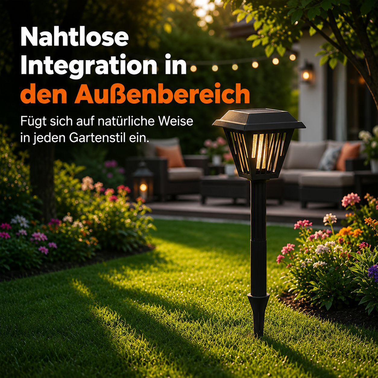 EcoZap | Solar-Mückenlampe im modernen Design mit Stand- & Spießfunktion