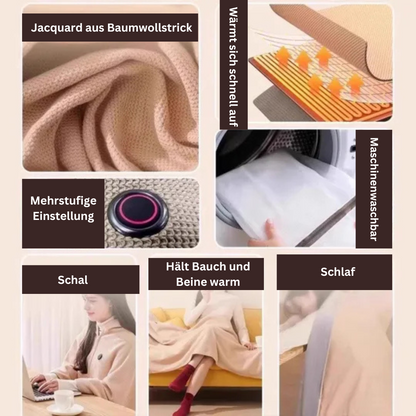 HeatWrap | Tragbarer USB-Heizschal und Decke