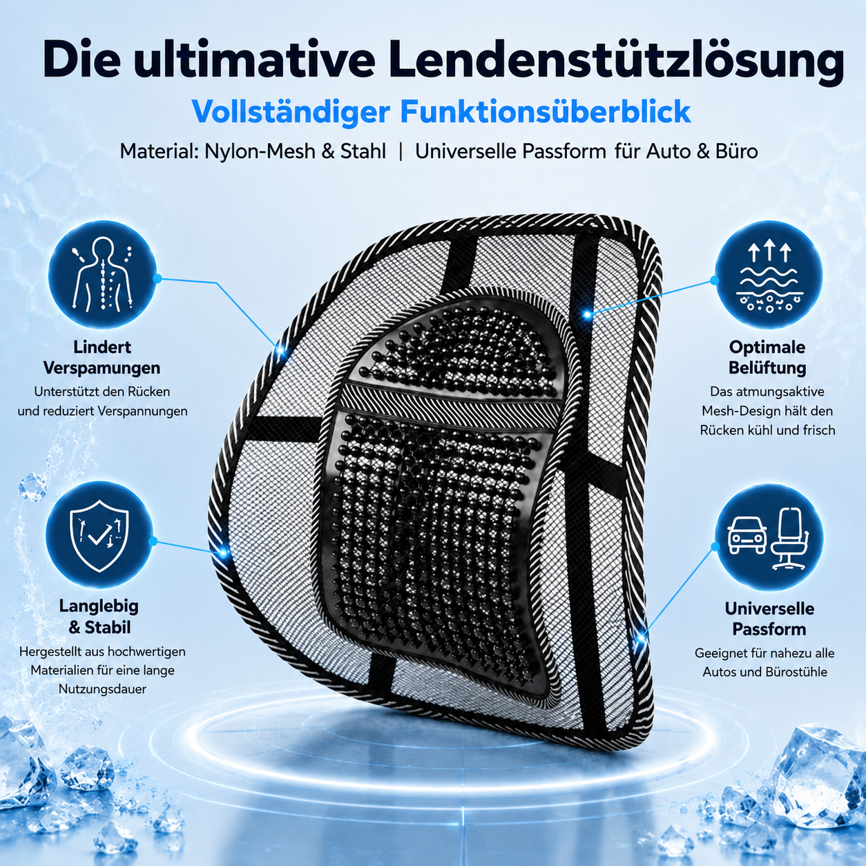 ComfortMesh Rückenstütze | Entspannt sitzen den ganzen Tag