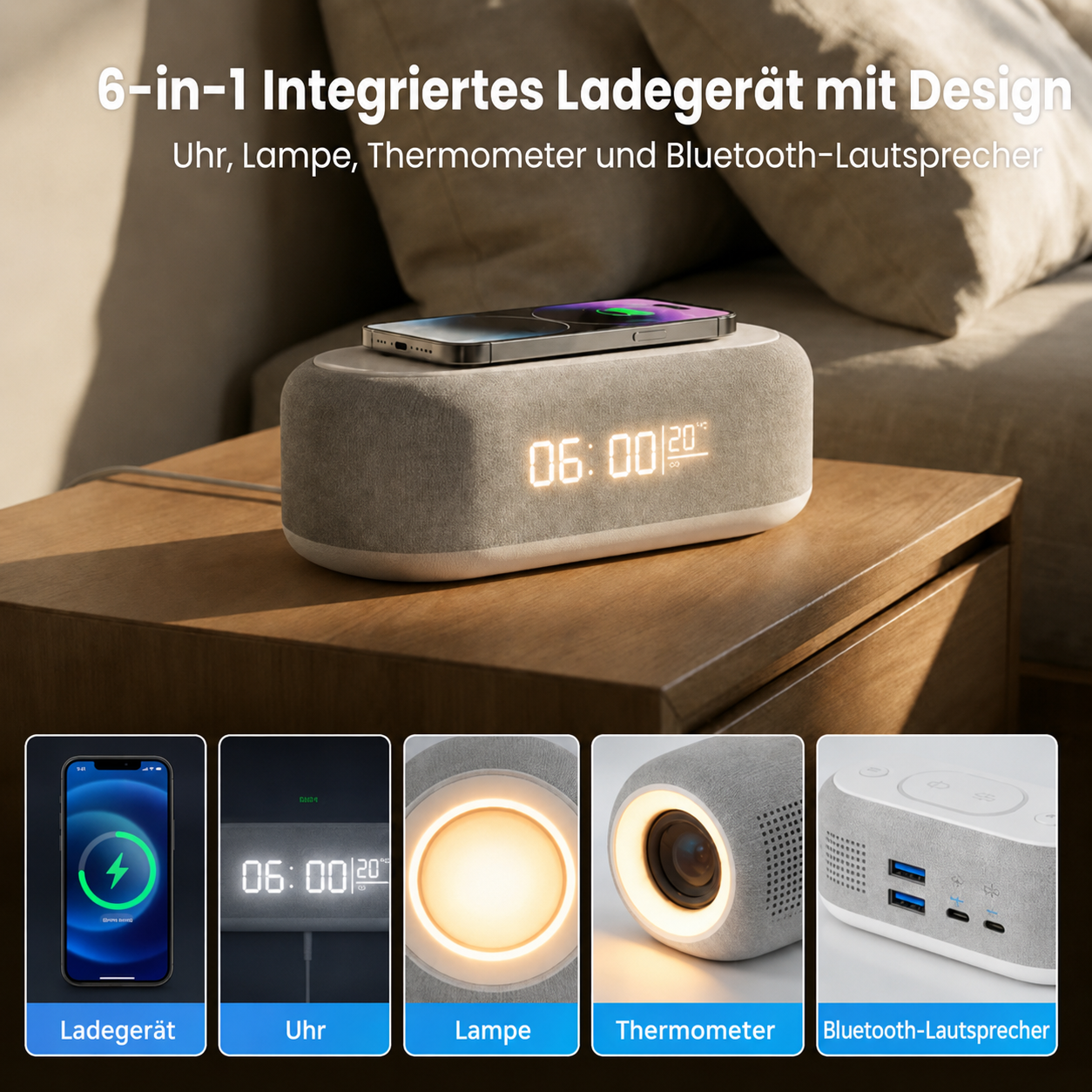 LumiCharge Pro | Mehr Ordnung auf dem Nachttisch