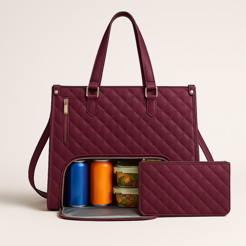LuxeCarry Tasche | All-in-One Tasche für Arbeit, Mittagessen und Laptop