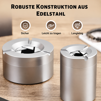 SafeAsh | Nachhaltiger Drehdeckel-Aschenbecher für Auto und Zuhause