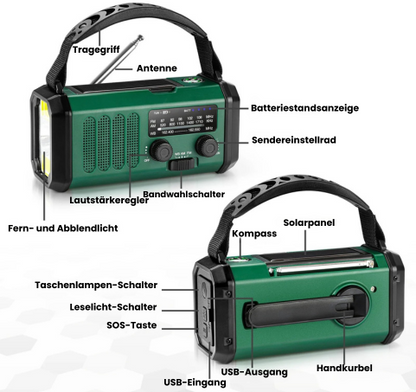 SurviWave | Notfallradio mit 10.000 mAh Powerbank