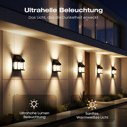 NightSense Pro | Solarbetriebene Wandleuchte mit Präzisionssensor