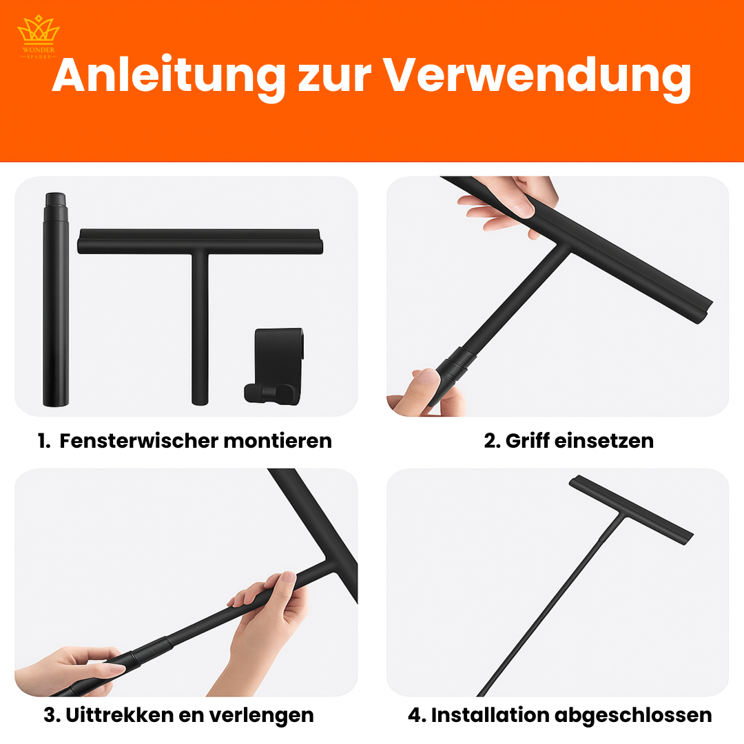 FlexSwipe | Teleskop-Wischer für streifenfreie Sauberkeit