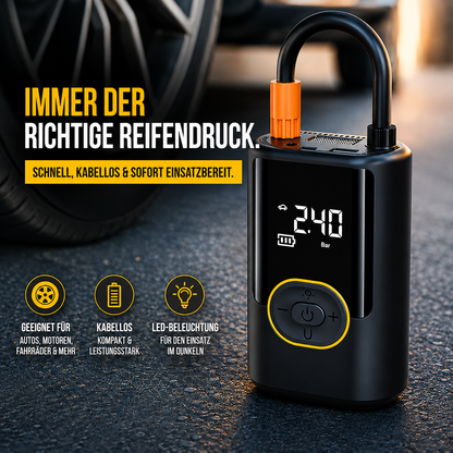 TireMate | Tragbare Reifenpumpe für unterwegs