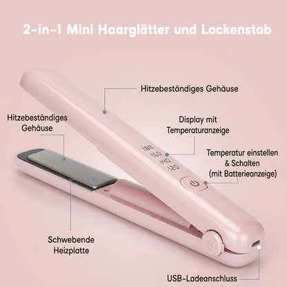 CurlNGo | 2-in-1 Lockenstab und Glätteisen für glänzendes Haar