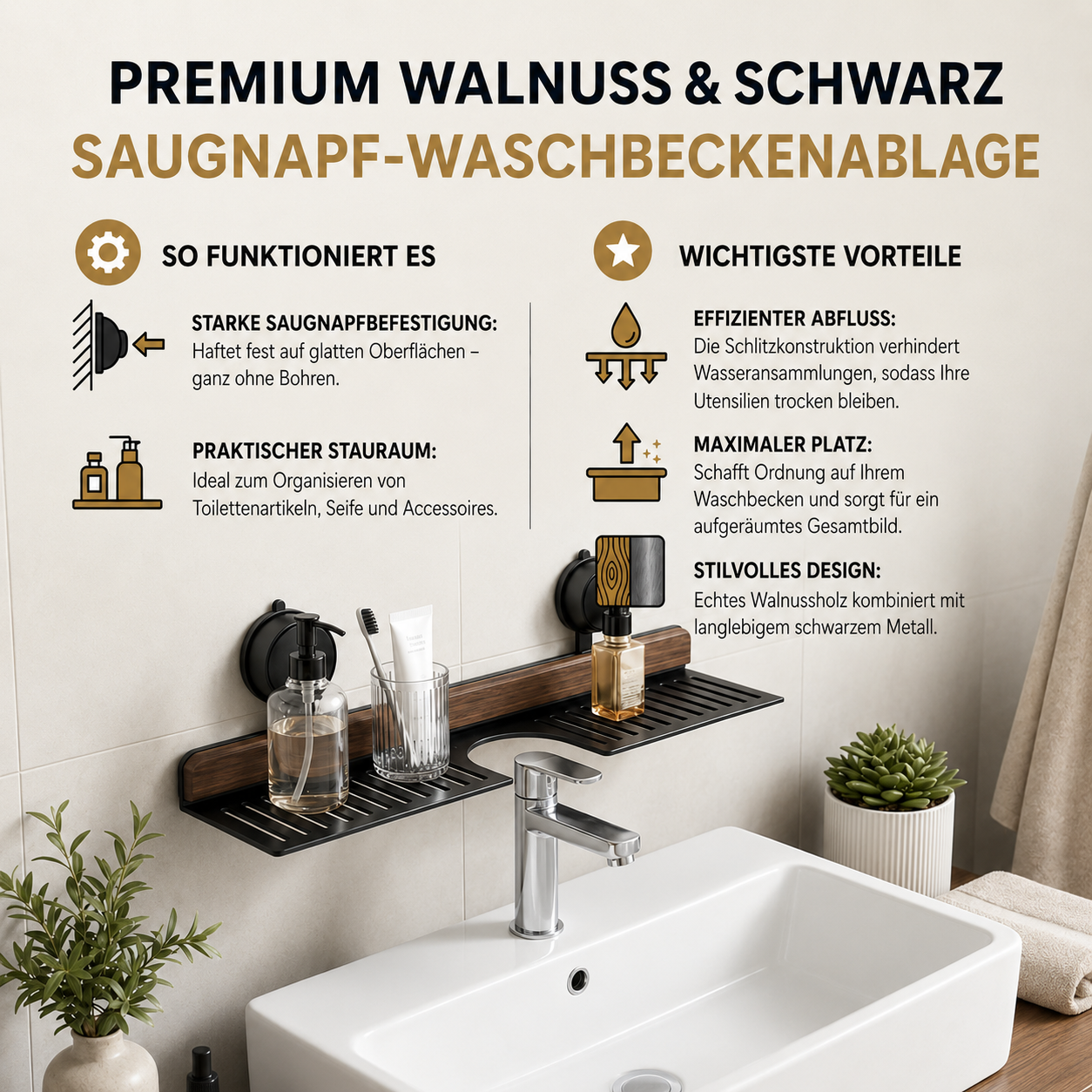 SuctionRack | Mehr Ordnung am Waschbecken