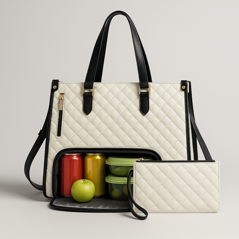 LuxeCarry Tasche | All-in-One Tasche für Arbeit, Mittagessen und Laptop