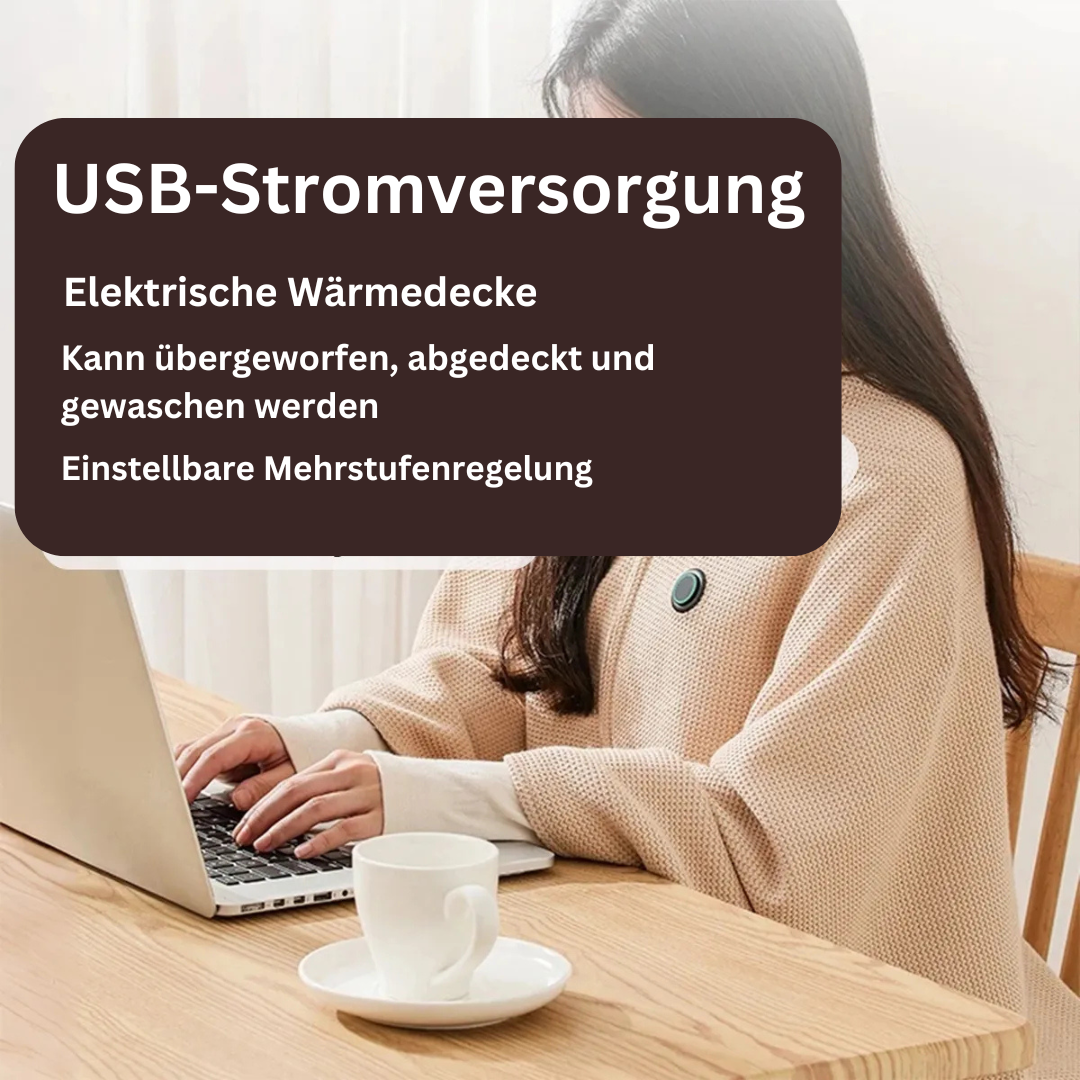HeatWrap | Tragbarer USB-Heizschal und Decke