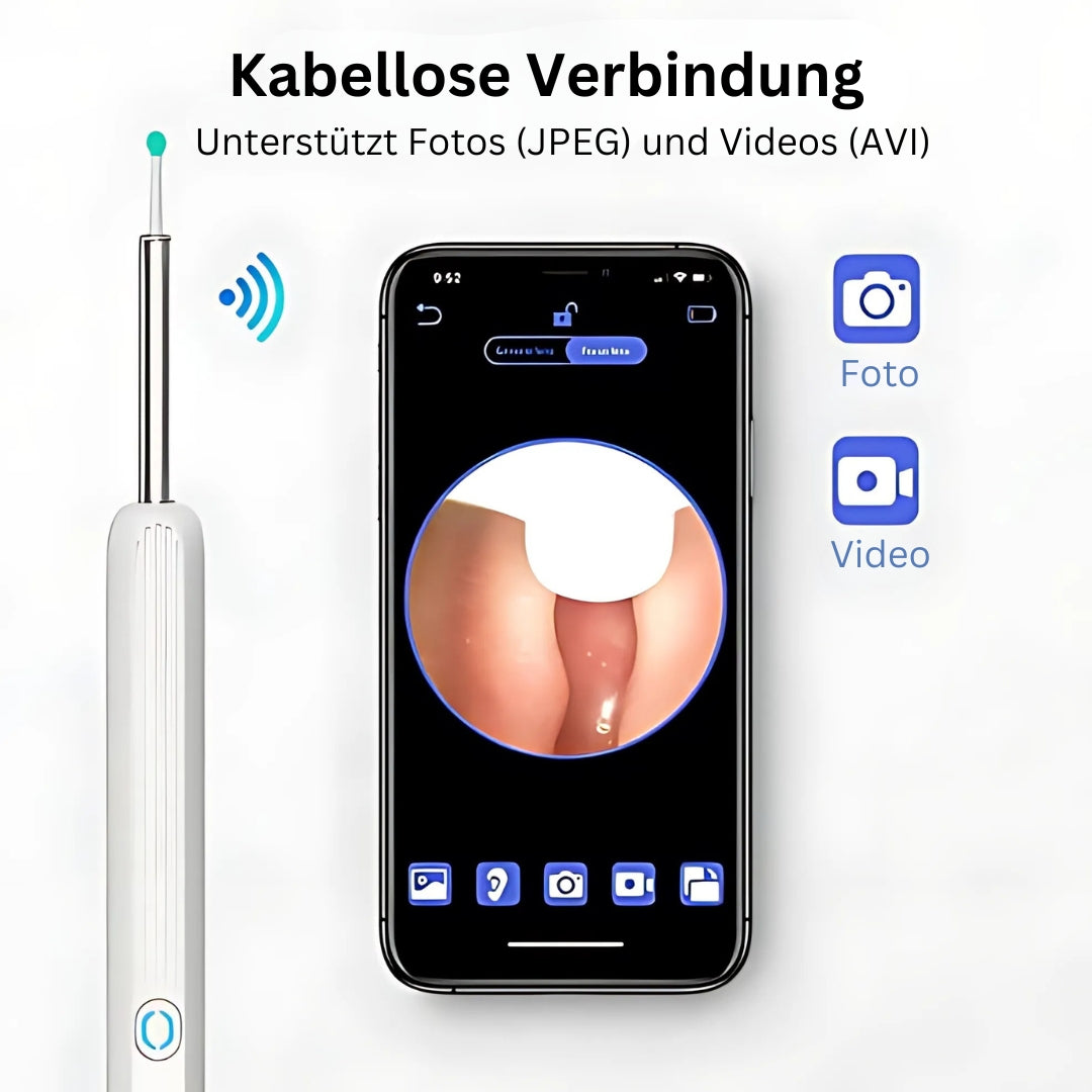 ClearEar | Visueller Ohrreiniger mit HD-Kamera