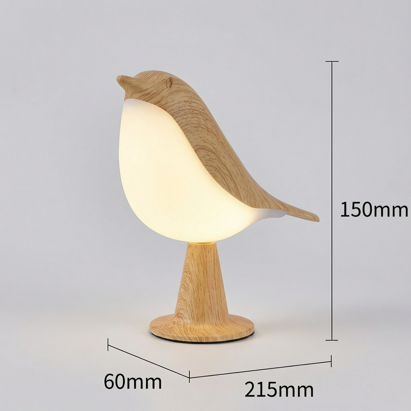Vogel Designlampe | Kabellose LED Nachttischleuchte
