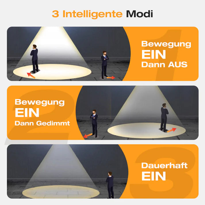 NightSense Pro | Solarbetriebene Wandleuchte mit Präzisionssensor
