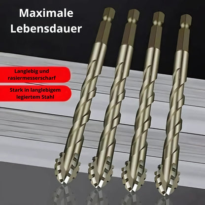 DrillPro | Hochwertiges titanbeschichtetes Bohr- und Gewindeschneidset – Set mit 5 Teilen