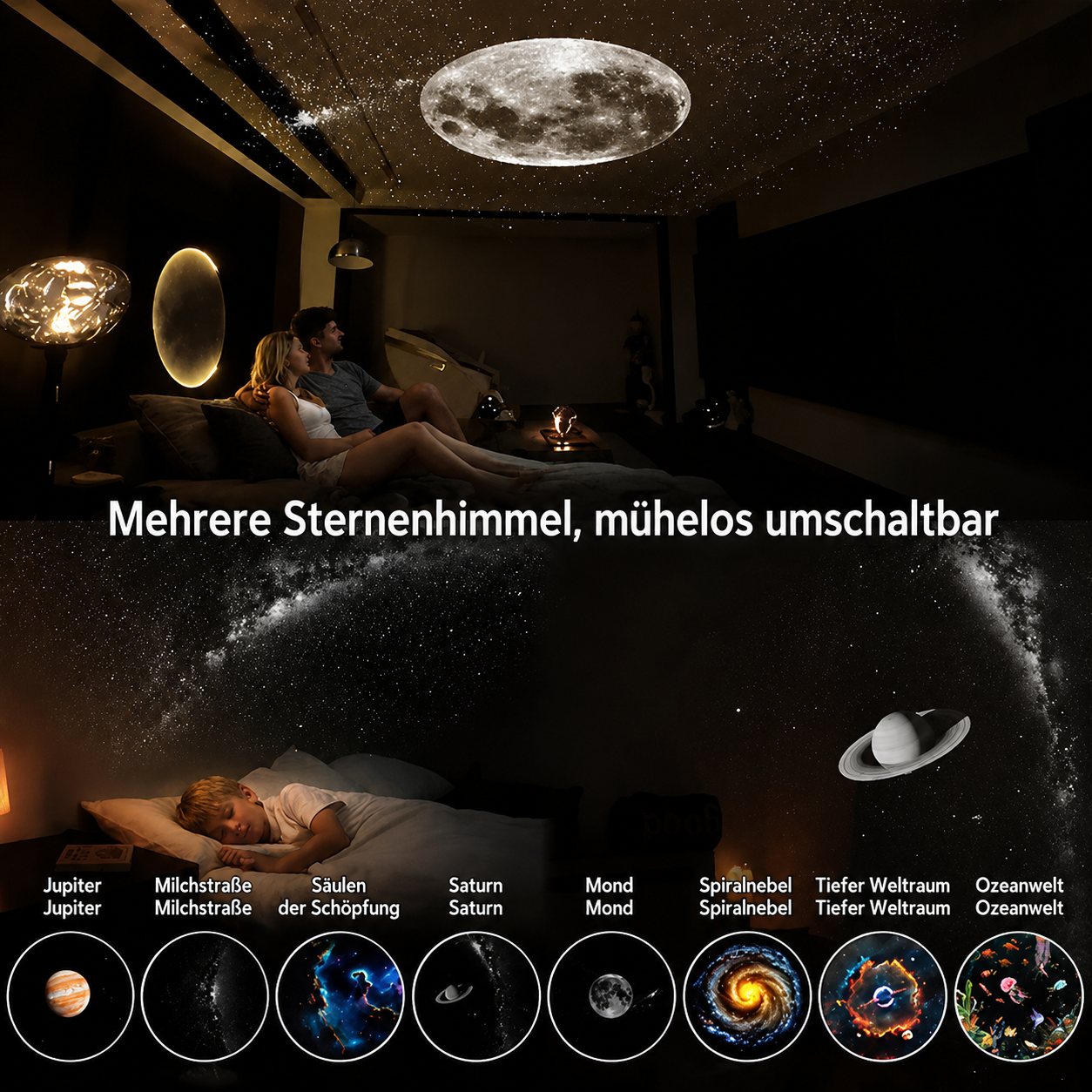 Aurorae | Galaxy Deckenprojektor – Sternenhimmel in dein Zimmer