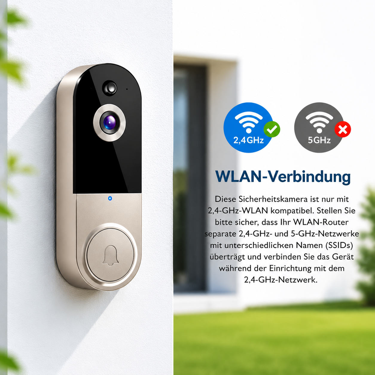 DoorVision | WLAN-Türklingel mit Nachtsicht und Gegensprechfunktion