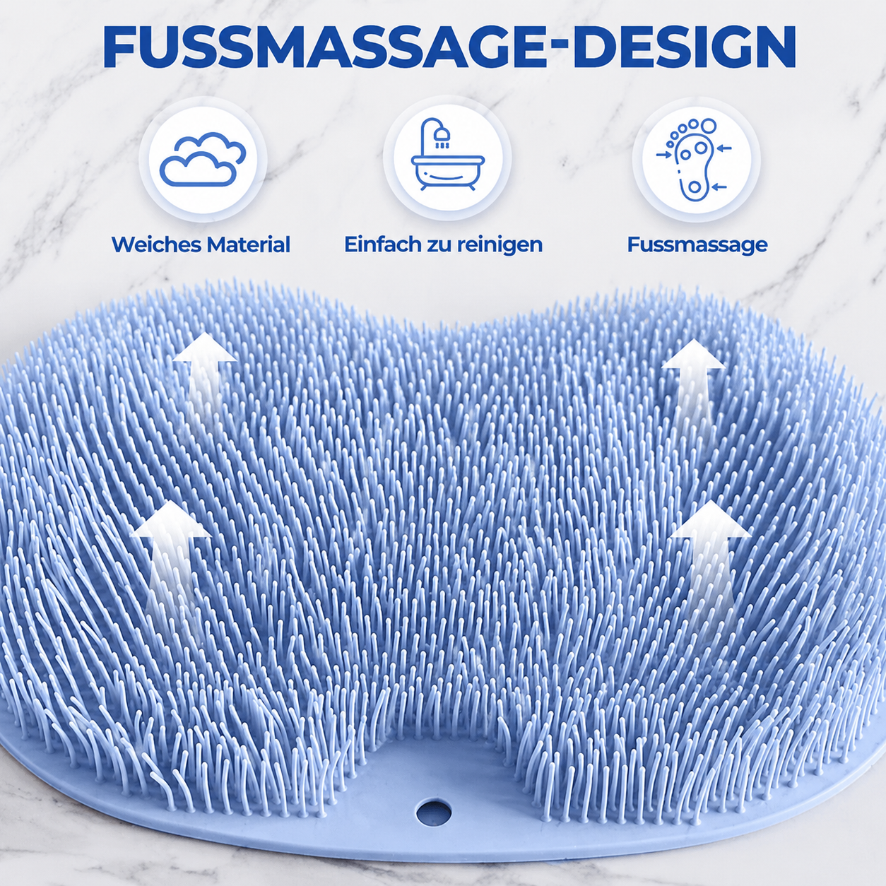 SootheMat | Silikon-Peelingmatte für Füße und Körper unter der Dusche