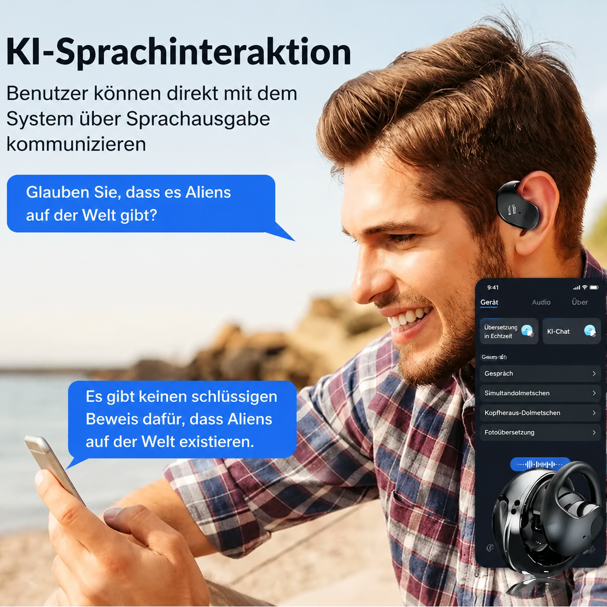 SmartBuds | Drahtlose Bluetooth 5.4 Ohrhörer mit AI‑Übersetzungsfunktion
