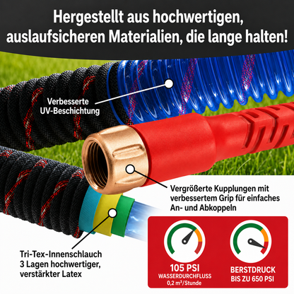 Ballistic Ausziehbarer Gartenschlauch | Einfach gießen ohne Aufwand