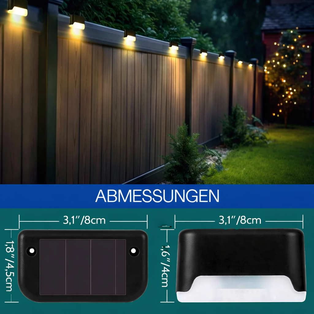 Kabellose Solar | Wandleuchte für Haus und Garten