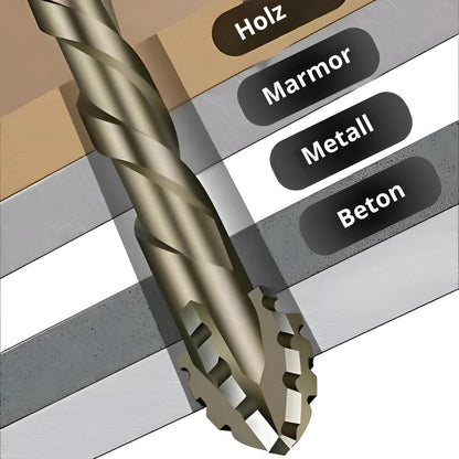 DrillPro | Hochwertiges titanbeschichtetes Bohr- und Gewindeschneidset – Set mit 5 Teilen