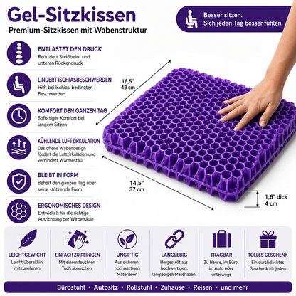 ComfortGel Gelkissen | Komfortabel sitzen den ganzen Tag