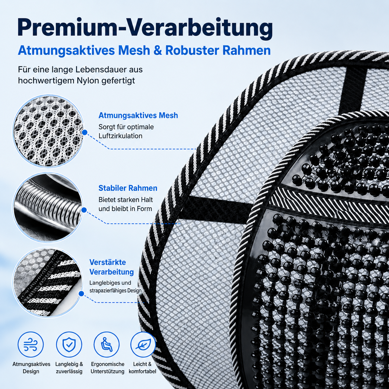 ComfortMesh Rückenstütze | Entspannt sitzen den ganzen Tag