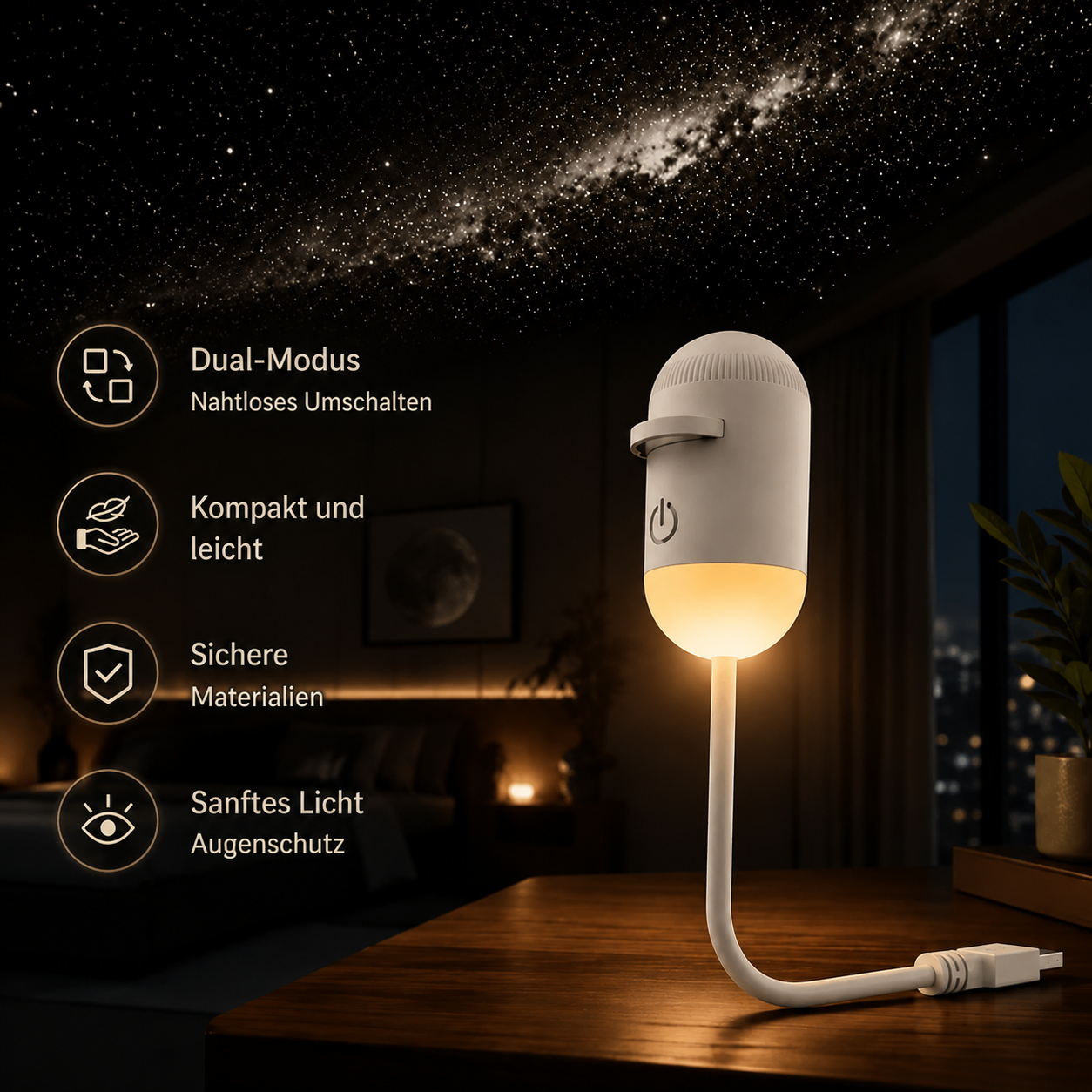 Aurorae | Galaxy Deckenprojektor – Sternenhimmel in dein Zimmer
