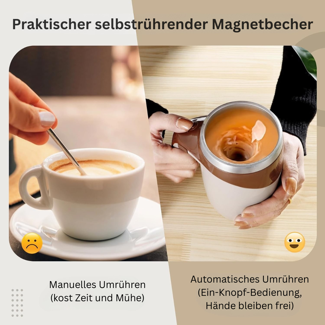 AutoMug | Magnetischer Selbstmisch-Becher  Ein Knopfdruck und genießen