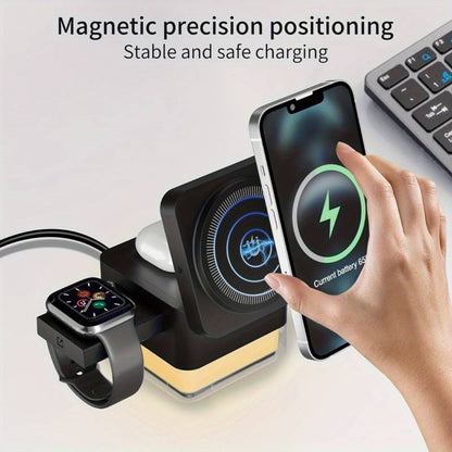 ChargeHub | 3-in-1 Drahtloses Laden mit LED-Anzeige