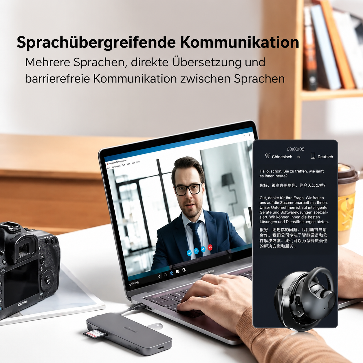 SmartBuds | Drahtlose Bluetooth 5.4 Ohrhörer mit AI‑Übersetzungsfunktion
