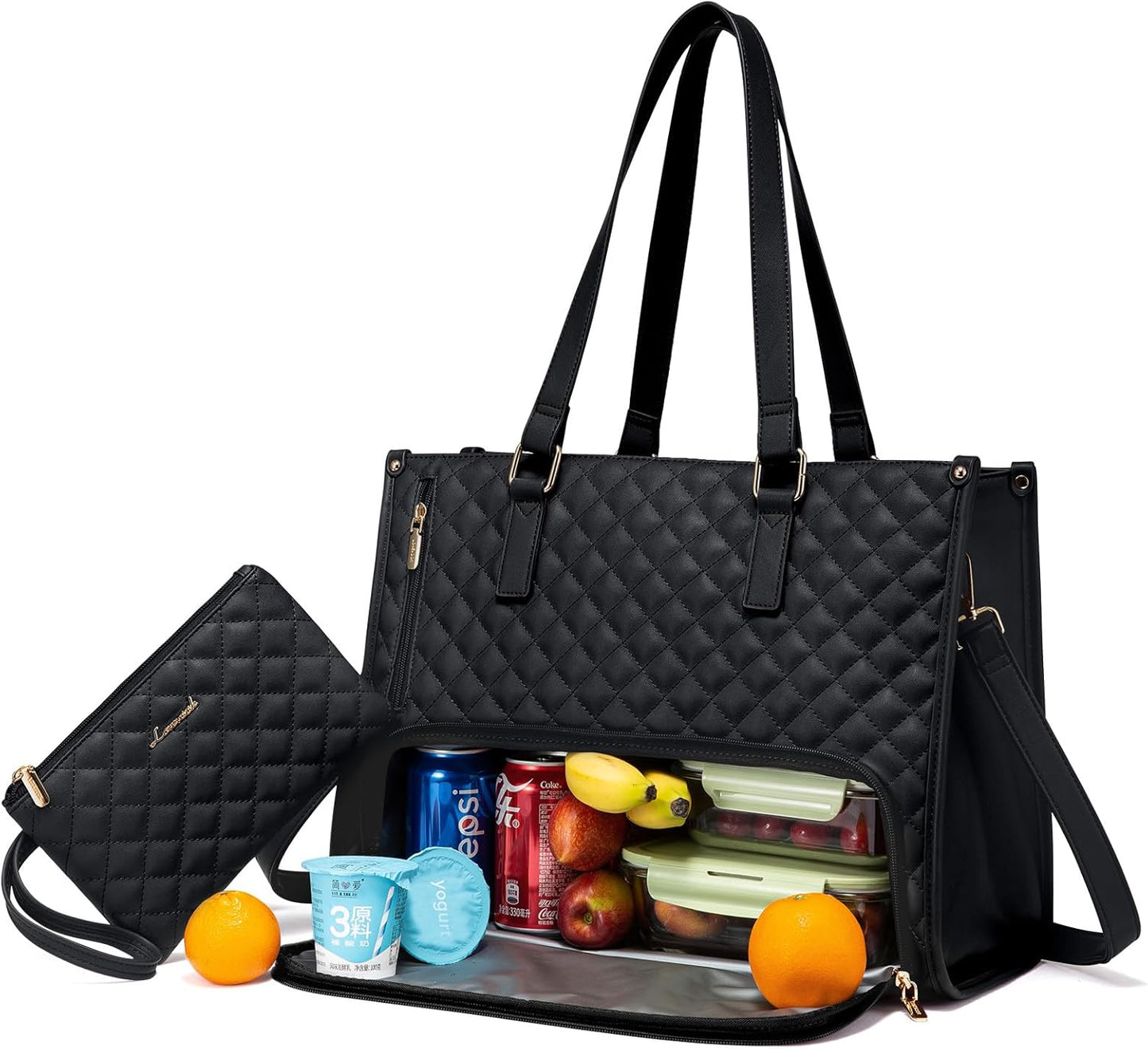 LuxeCarry Tasche | All-in-One Tasche für Arbeit, Mittagessen und Laptop