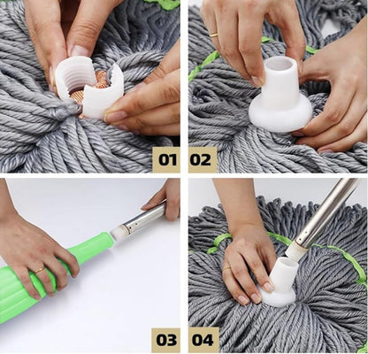 EcoClean Bamboo | 360° Rotierender Allzweck-Wischmopp