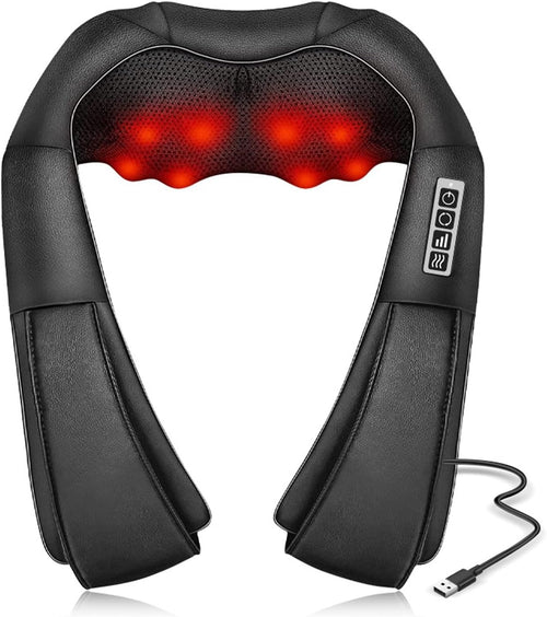 DeepRelax | Elektrischer Massage-Schal mit Wärme für Nacken, Schultern und Rücken
