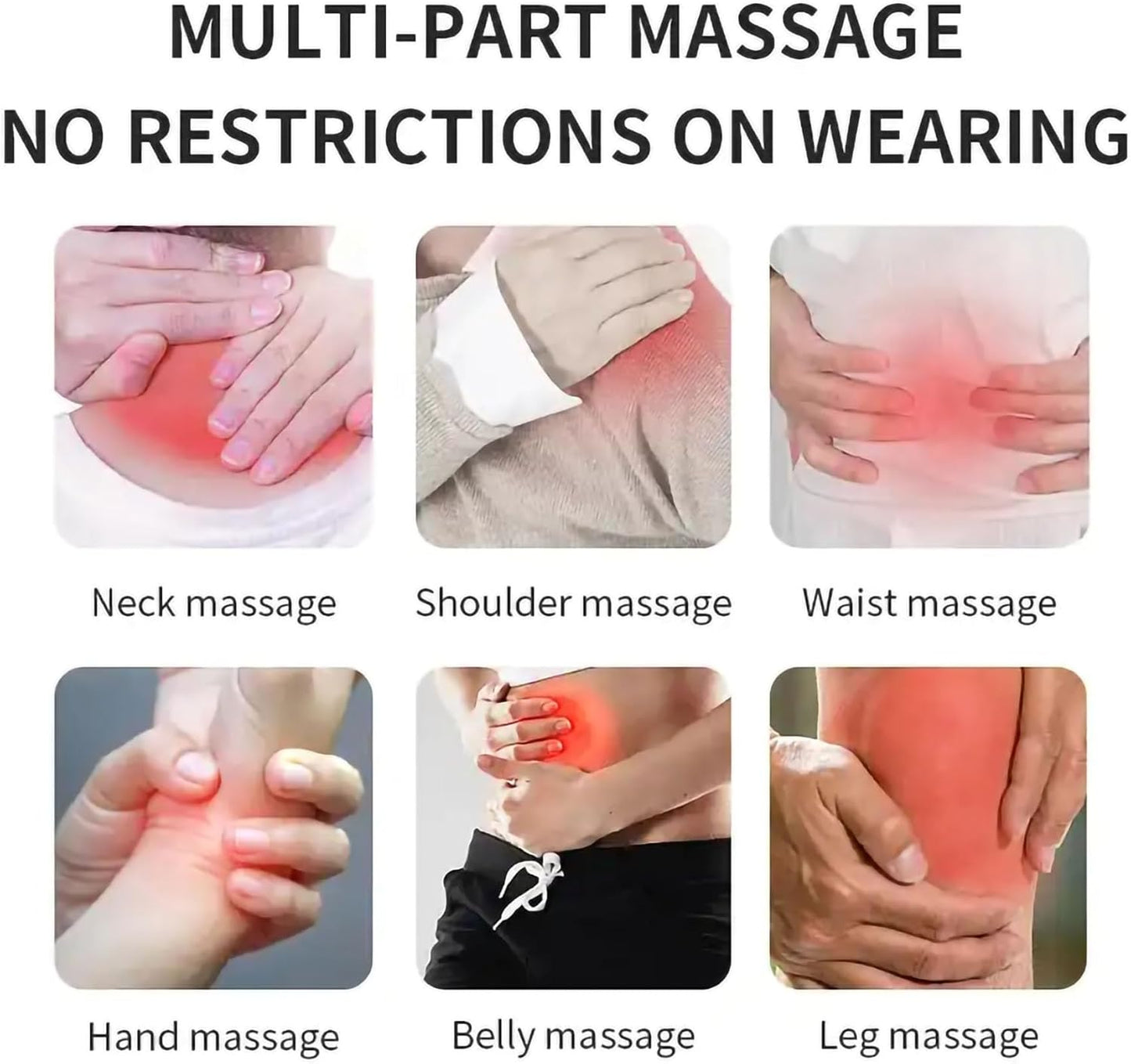 DeepRelax | Elektrischer Massage-Schal mit Wärme für Nacken, Schultern und Rücken