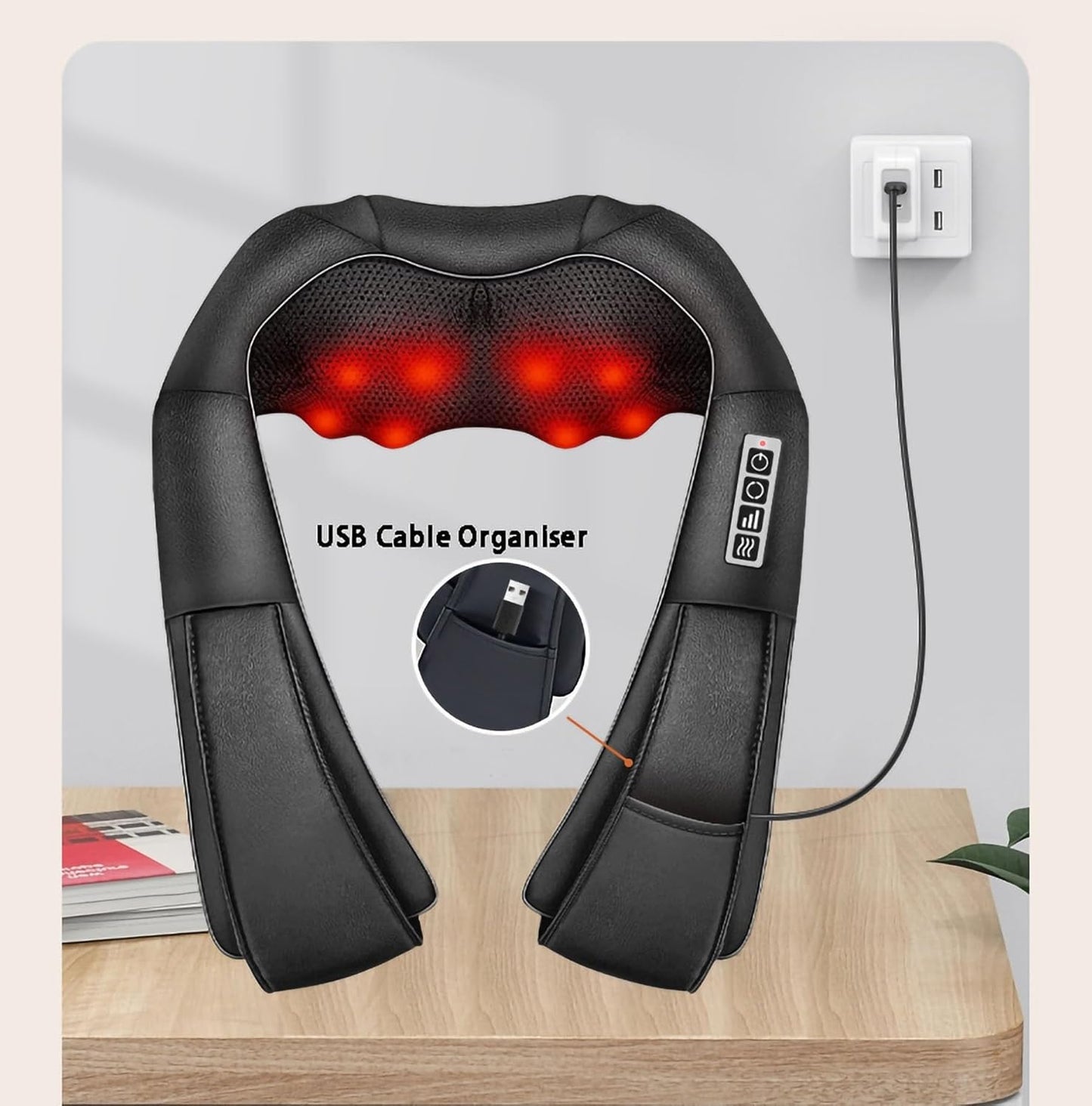 DeepRelax | Elektrischer Massage-Schal mit Wärme für Nacken, Schultern und Rücken
