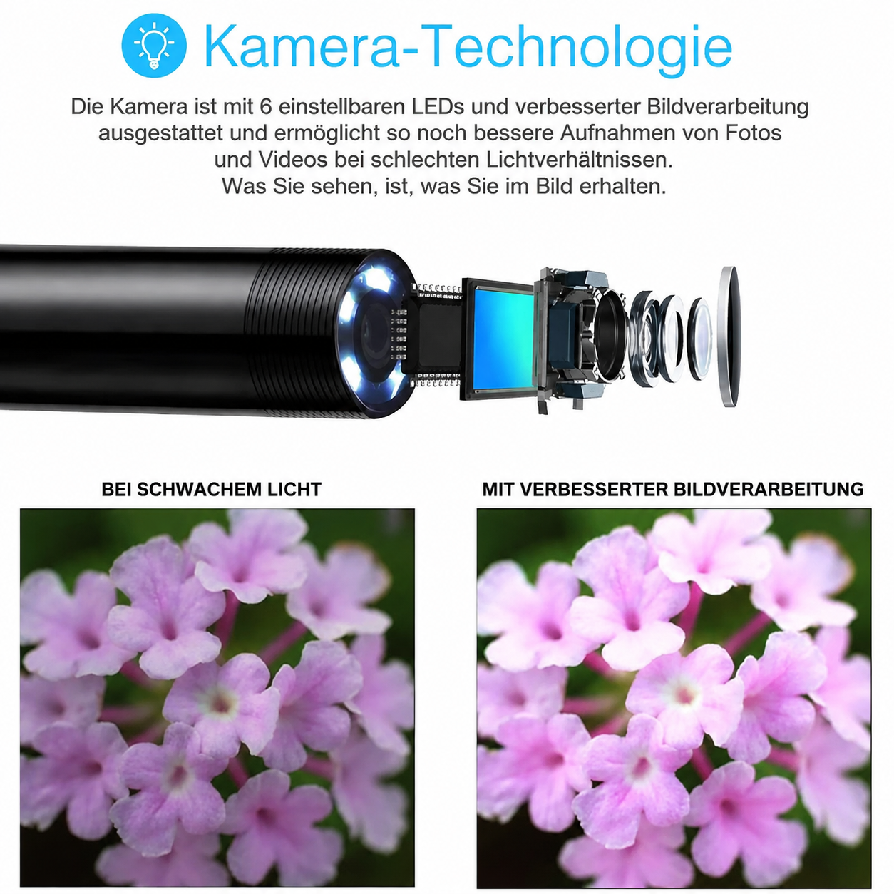 FlexiScope | Wasserdichtes Endoskop mit LED-Beleuchtung