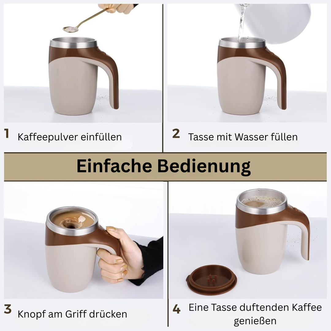 AutoMug | Magnetischer Selbstmisch-Becher  Ein Knopfdruck und genießen