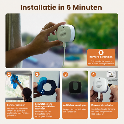 SilentWatch | Slimme Raamcamera voor Dag & Nachtzicht