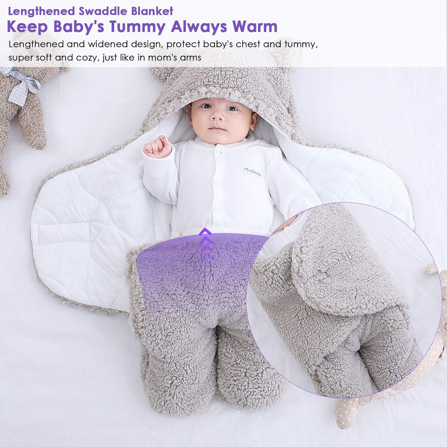 CozyCub | Warme Babydecke mit Niedlichem Schlafanzug