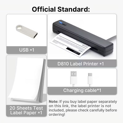 PrintMate | Tragbarer Bluetooth Thermodrucker für Sofortige Ausdrucke