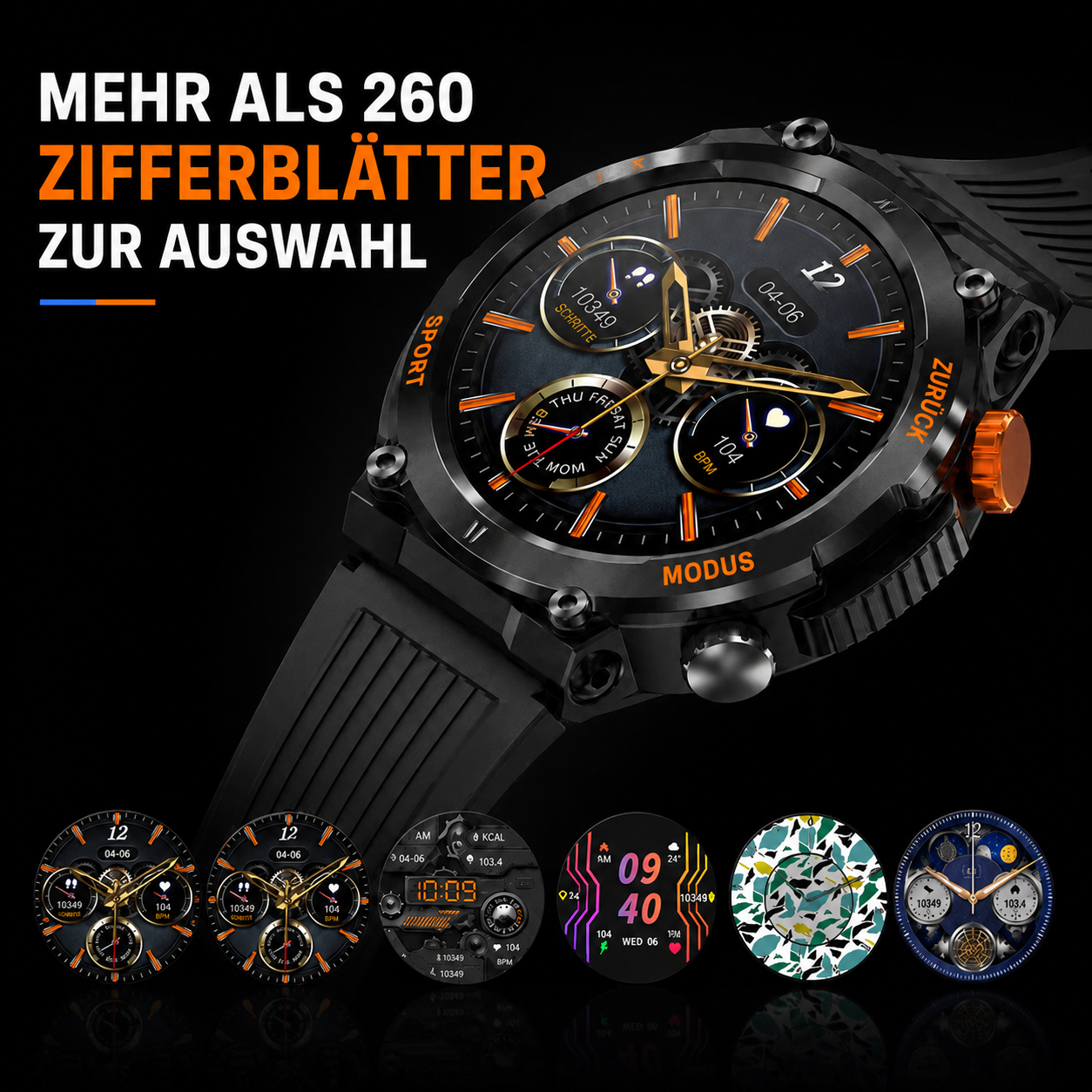 MotionTrack Smartwatch | Vernetzt, Aktiv und Stilvoll