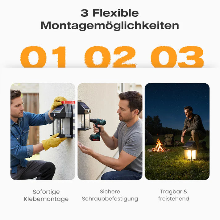 NightSense Pro | Solarbetriebene Wandleuchte mit Präzisionssensor