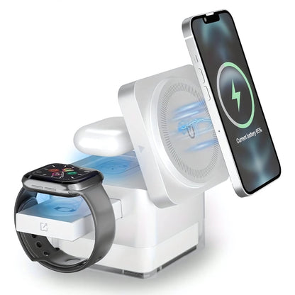 ChargeHub | 3-in-1 Drahtloses Laden mit LED-Anzeige