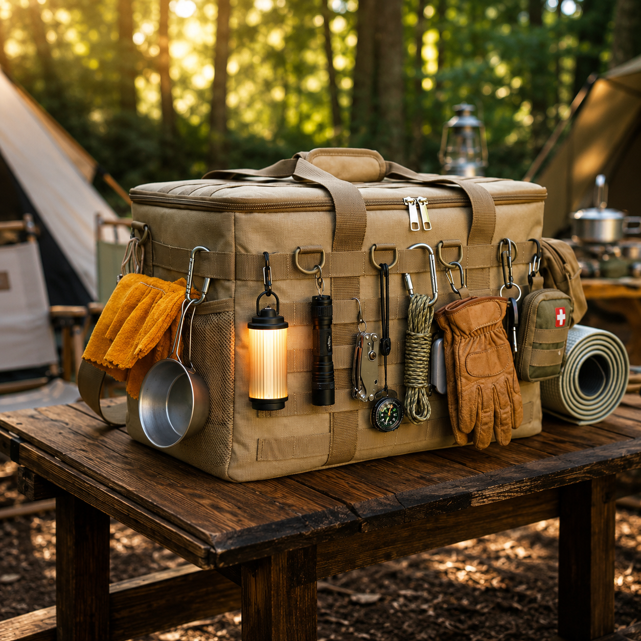 CampVault | Aufbewahrungstasche Alles griffbereit beim Camping