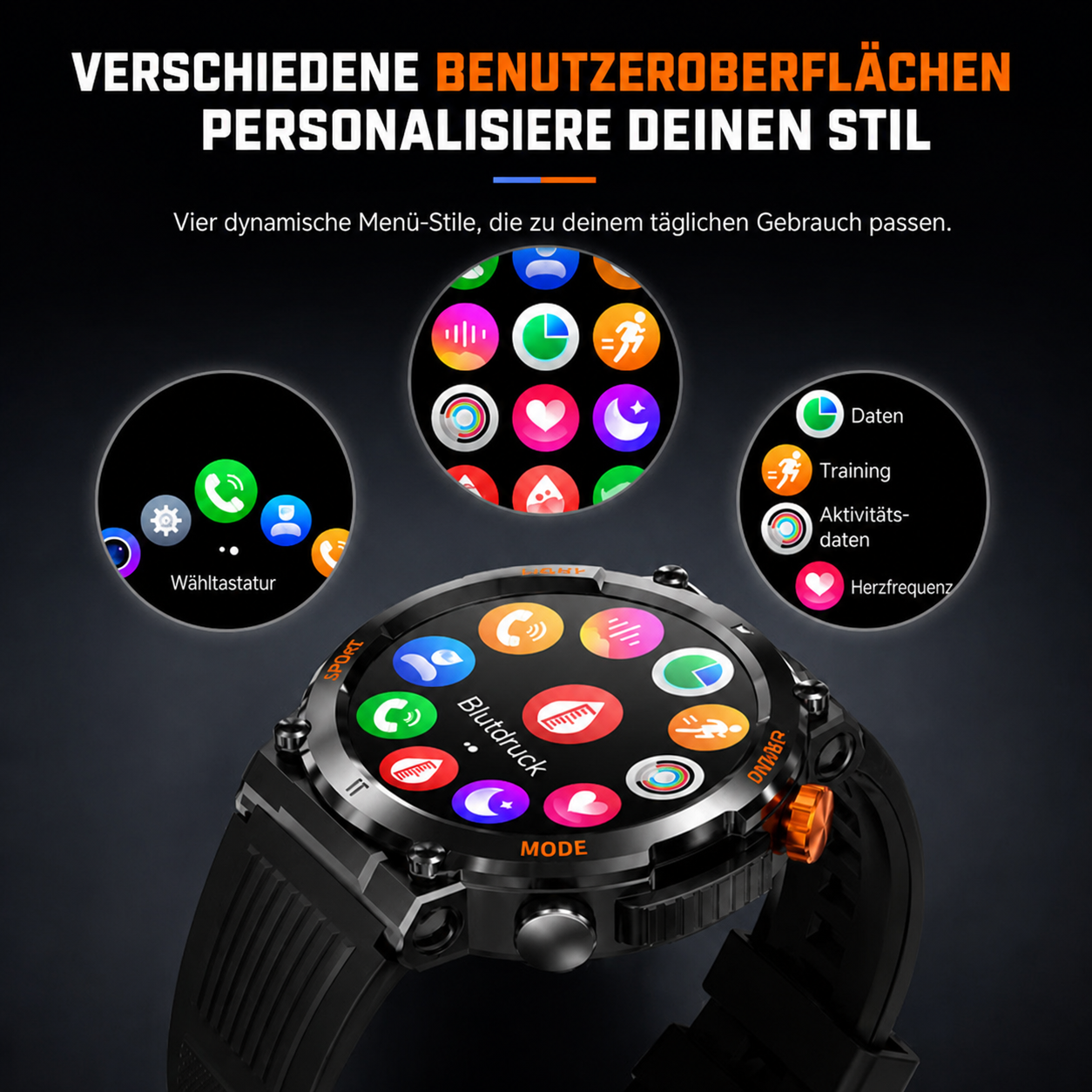 MotionTrack Smartwatch | Vernetzt, Aktiv und Stilvoll