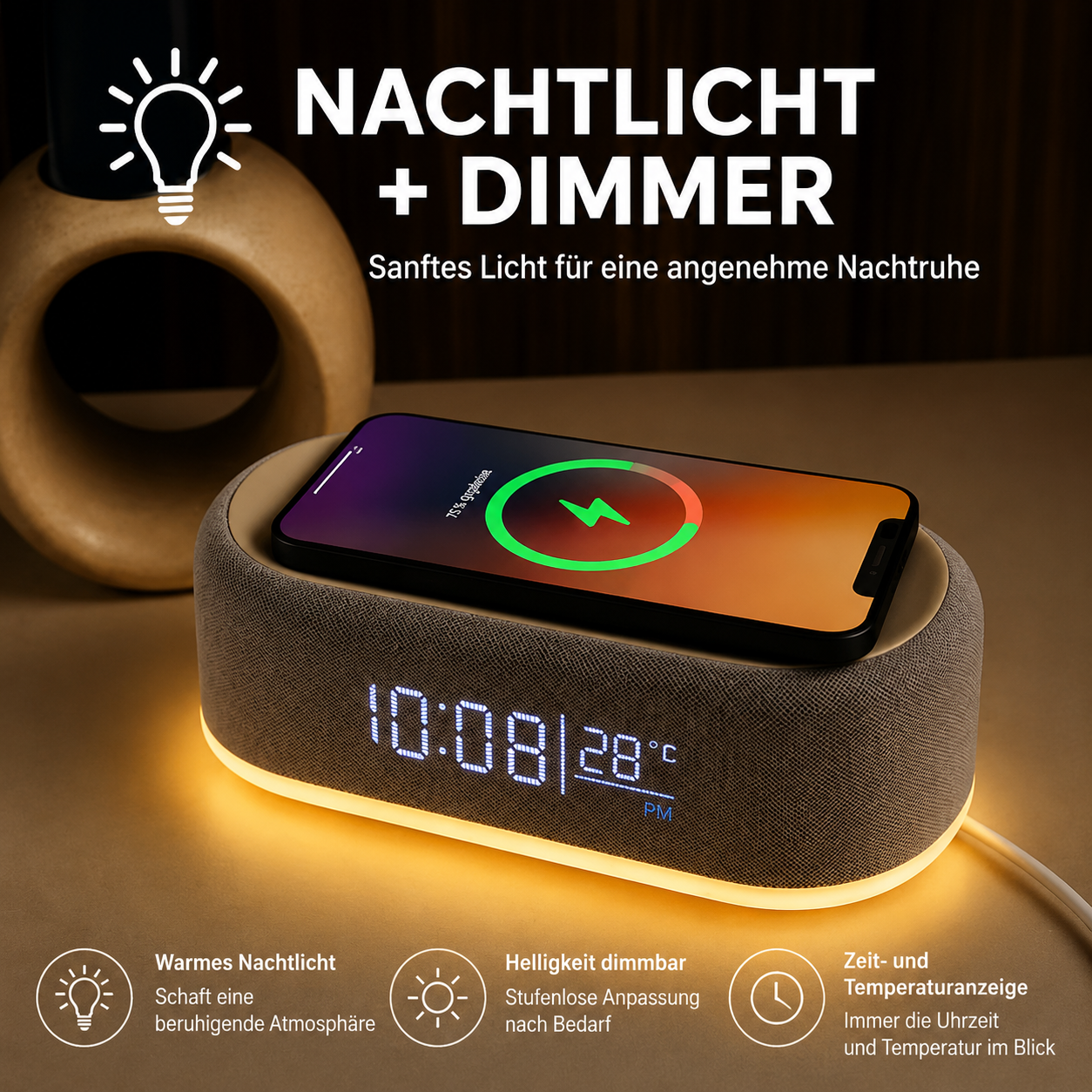 LumiCharge Pro | Mehr Ordnung auf dem Nachttisch