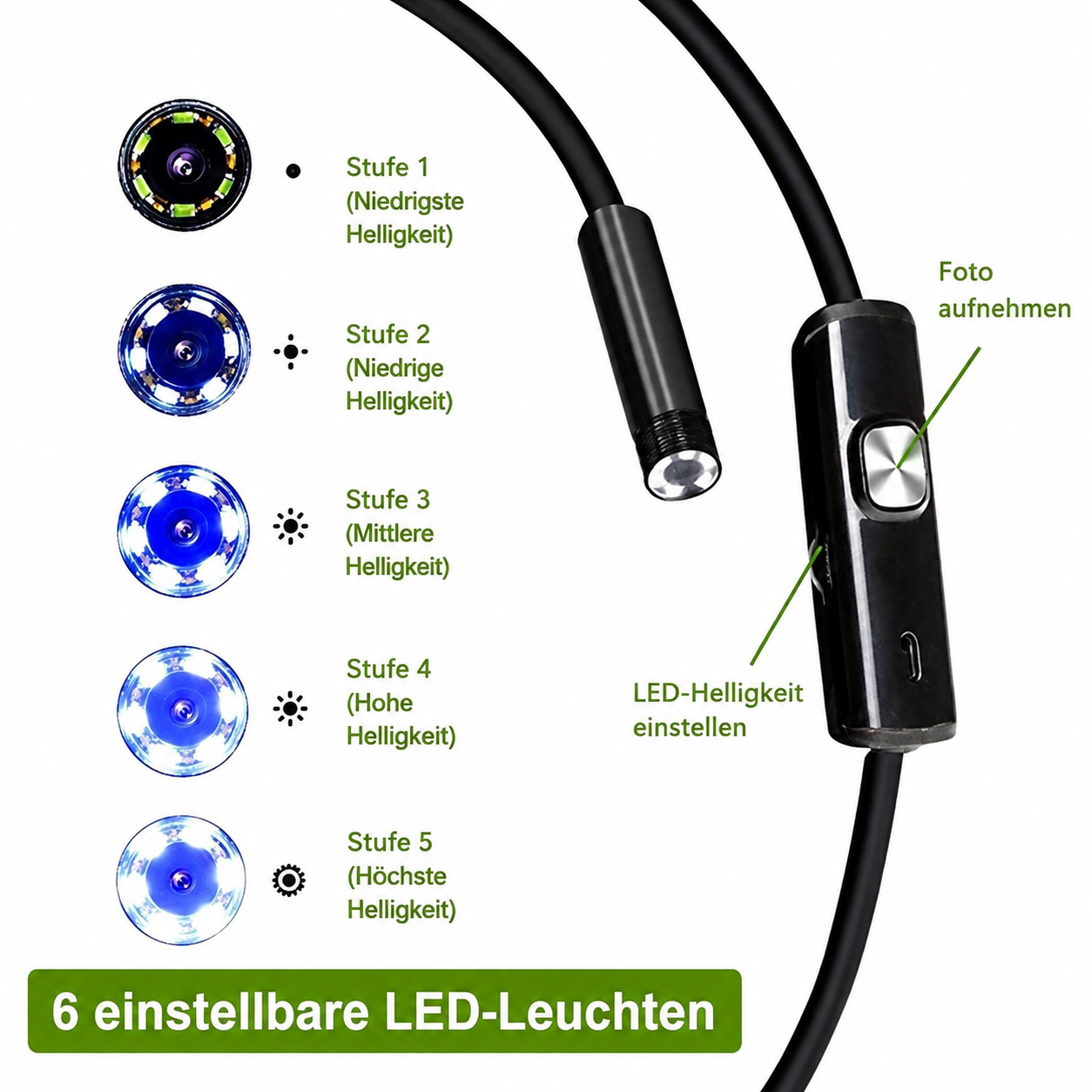 FlexiScope | Wasserdichtes Endoskop mit LED-Beleuchtung